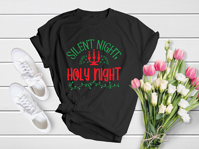 Silent Night Holy Night | Merry Christmas T-Shirt Design 25 apparel bell christmas christmas design christmas time christmas tree christmas tshirt december deer merry merry christmas noel santa shirt t shirt t shirt tee tree xmas