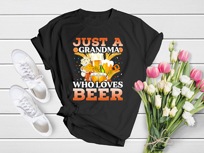 Just a Grandma Who Loves Beer 17th alcohol bar beer beer glass booze drunk german inspiration lager m motivation o october oktoberfest old fashioned pub shirt sticker t shirt