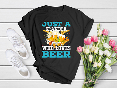 Just a Grandpa Who Loves Beer 17th alcohol apparel bar beer beer glass booze drunk german inspiration lager m motivation o october oktoberfest old fashioned pub shirt t shirt