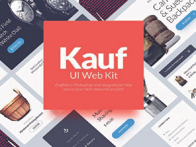 Kauf UI web kit free freebies market me premium professional resources ui uikit