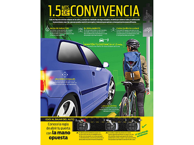 Respeta al ciclista, 1.5 de convivencia design graphic design infographics