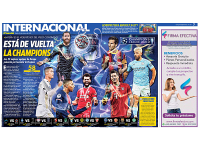 Fotoarte para el spread de la Champions 20-21 design graphic design infographics