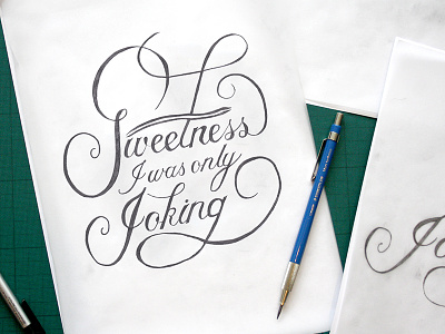 Sweetness Script Sketch design hand drawn font hand drawn type handlettering lettering pencil quote script sketch