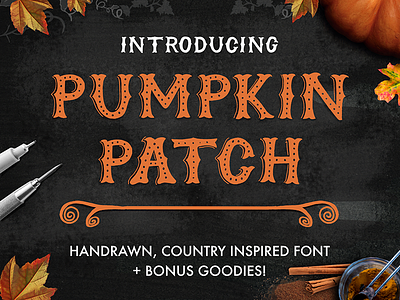 Pumpkin Patch Font autumn custom font design free free font hand lettering
