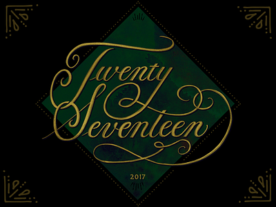 Twenty Seventeen calligraphy copperplate handlettering ipadcalligraphy ipadpro procreate script