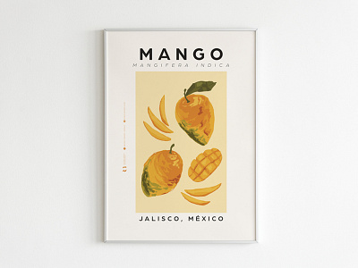 Mango Fruit Print design graphic design illustration