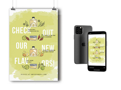 New Flavor Store Ad Campaign branding design graphic design illustration typography vector