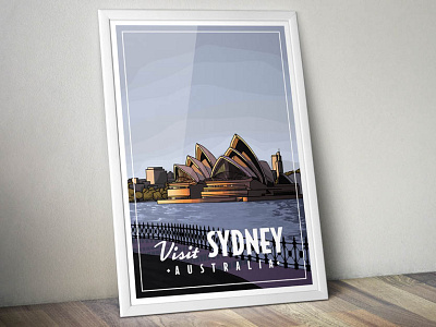 Sydney, Australia Travel Poster Design design graphic design illustration typography vector