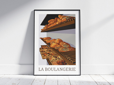 La Boulangerie Art Print design graphic design illustration typography