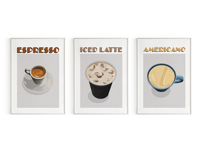 Coffee Print Series design graphic design illustration typography