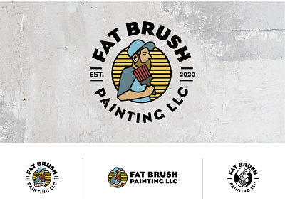 Fat Brush Painting Brand Logo Variations branding design graphic design logo typography vector