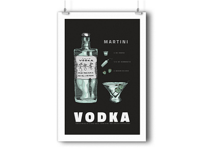 Vodka/Martini Recipe Art Print