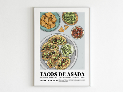 Tacos de Asada Foodie Poster/ Wall Art