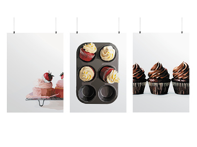 Cupcake Print Series design graphic design illustration vector