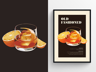 Old Fashioned Poster Print design graphic design illustration typography
