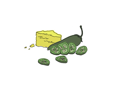 Cheddar Jalapeño Illustration