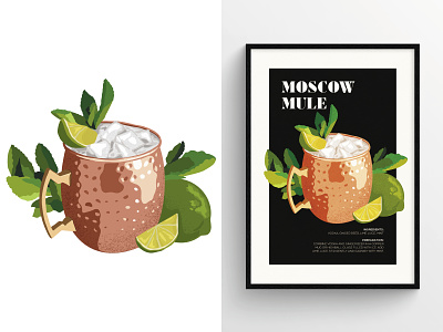Moscow Mule Art Print design graphic design illustration typography vector