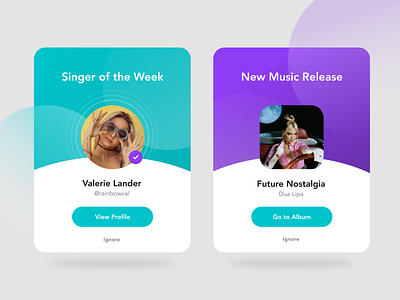 Pop-ups Music 🎵 alert artist design design app dua lipa element music pop up ui user uxui visual design week