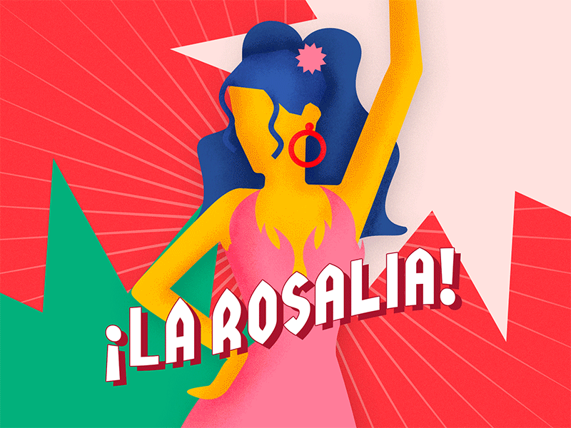 La Rosalía animation colorful design digital digital art fashion flamenco illustration music rosalia rosalía typography woman