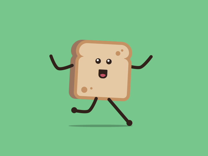 Toast Run Cycle by Tim Mabin on Dribbble