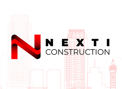 Nexti Construction logo design. branding business logo design graphic design gravix studio illustration logo