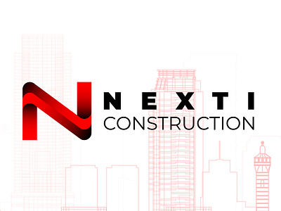 Nexti Construction logo design.