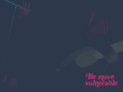 Be more vulnerable lettering mental health procreate self care typography