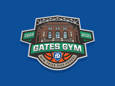 NEW TRIER GATES GYM architecture basketball brand design branding building history logo memorial school sports typography