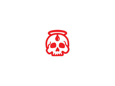 Unholy Sauce Co. Icon branding drip hot sauce illustrator logo sauce skull
