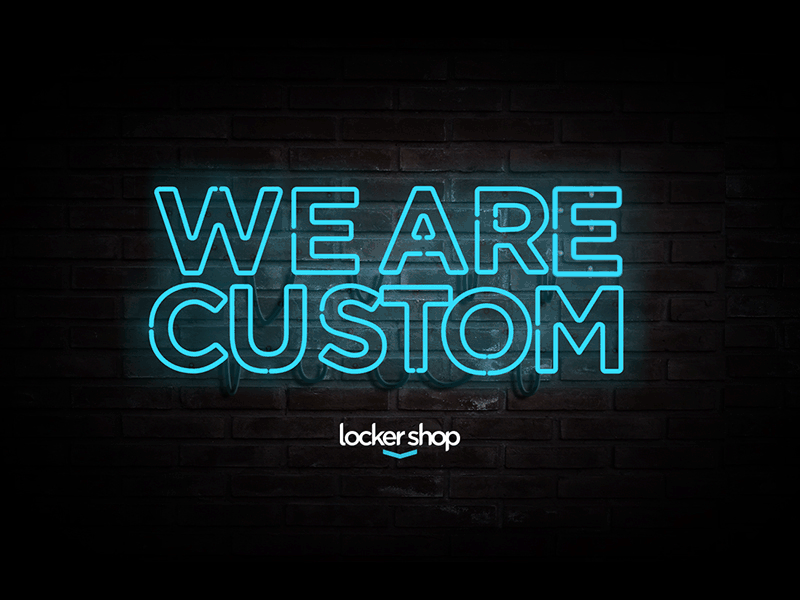 We Are Custom animation branding logo neon