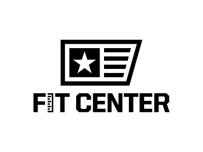 Fit Center Variation Logo branding flag illustrator logo ruler type