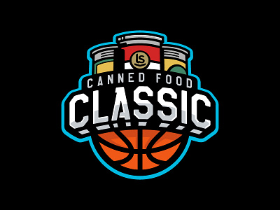 CANNED FOOD CLASSIC branding crest design high school illustrator lettering school sports tournament typography vector