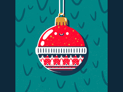 Bauble - Christmas Cards 2022 - 5 of 5 bauble character christmas christmas card cute decoration etsy festive glitter happy holidays jumper ornament red season sweater tree ugly sweater winter xmas xmas tree