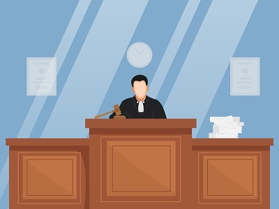 Judge advocacy group advocate attorney counsel illustration judge jurist justice law magistrate