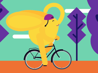Ride after effects bicycle character character animation cycle duik elephant gif loop ride