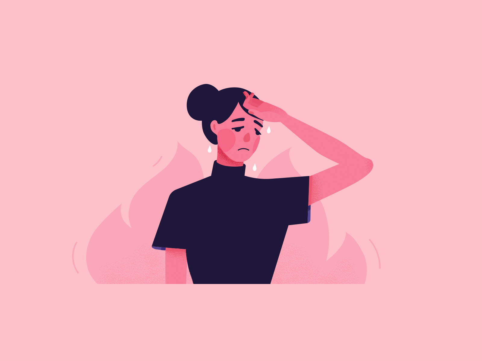 anxiety-and-hot-flashes-by-tati-on-dribbble