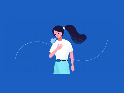 Shortness of Breath & Anxiety adobeillustrator anxiety blog character editorialillustration illustration
