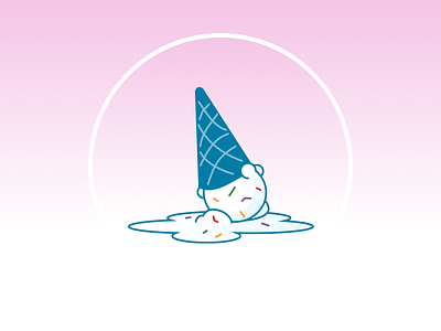 Whoops bummer ice cream illustration