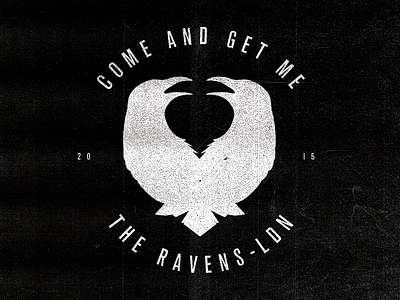 The Ravens black and white logo merch minimal noise ravens rough texture