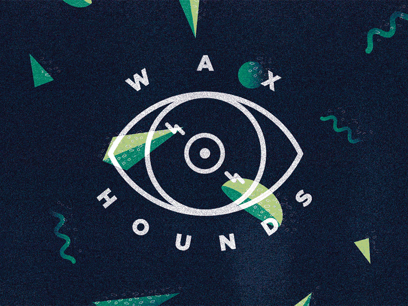 Waxhounds-Project artwork branding color dj gif logo minimal music shapes vintage