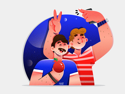 Take a selfie 2d 3d animation app art artwork branding character clean color design flat illustration ui ux vector