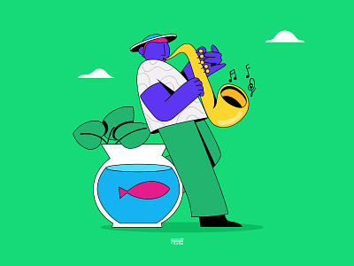 Music 2d 3d app branding character clean flat icon illustration music music app vector web