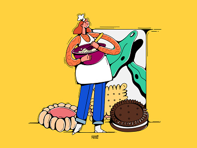 Homemade Sweets 2d 3d app app design branding character cooking design flat illustration sweets ui ux vector web
