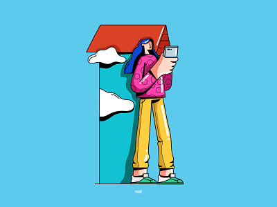 the connection from far away 2020 2d 2d animation app application branding cellphone character color colors flat illustration ui ux vector web