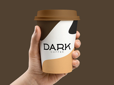 Dark Coffee Cup branding coffee cup dark design graphicdesign illustrator logo logodesign minimalism mock up typography