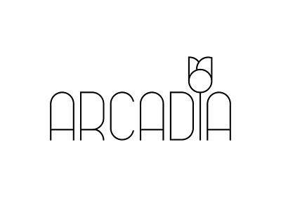 Arcadia Logo arcadia branding clean design flower flowers graphicdesign illustrator logo logodesign minimalism typography