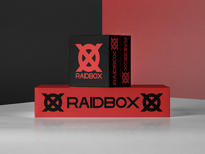 Raidbox box boxes branding design graphicdesign illustrator logo logodesign mock up packaging photoshop raid typography