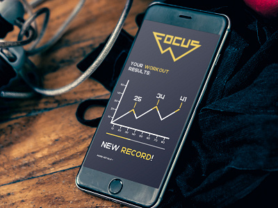 Focus Mock Up app branding design fit fitness focus graphicdesign illustrator logo logodesign mock up photoshop training typography