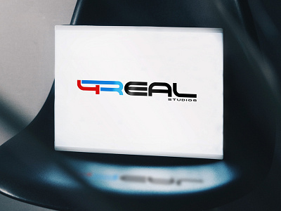 4real Mock Up 4real blue branding chair design forreal graphicdesign illustrator light logo logodesign minimalism mock up photoshop real red red and blue sign studio typography