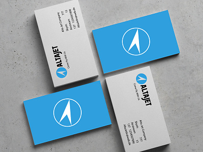 Altajet Card airplane airplanes blue branding business card card design graphicdesign illustrator jet logo logodesign minimalism mock up photoshop plane typography